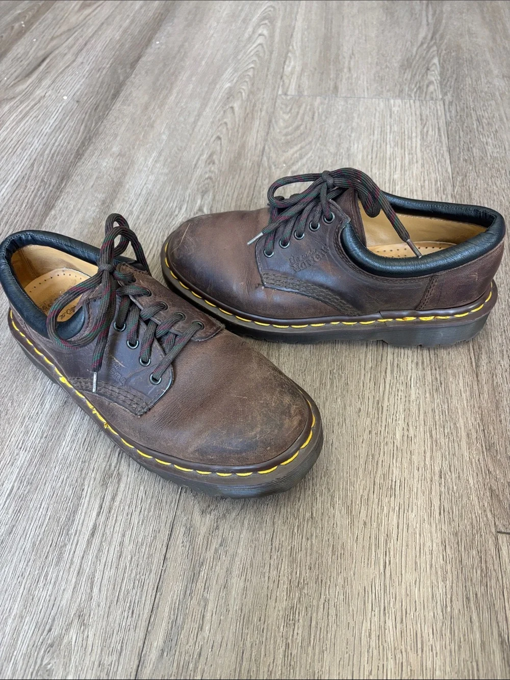 Original AirWair Dr. Martens Crazy Horse Brown Leather Lace-Up Shoe 8053